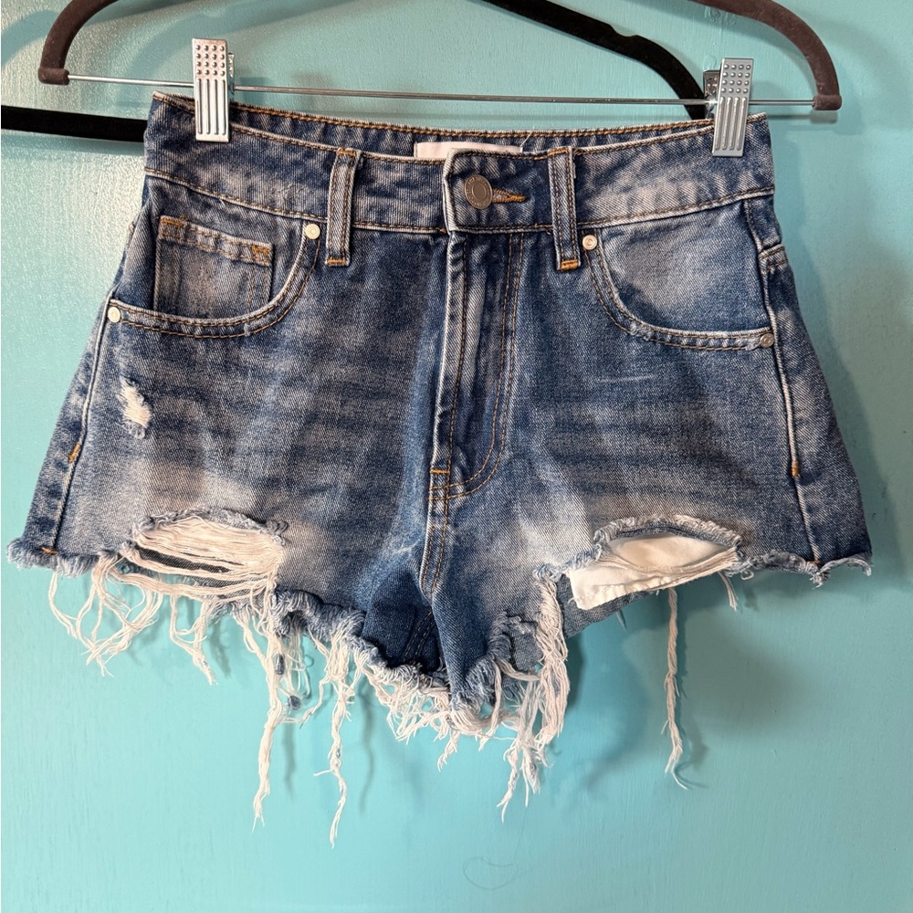Distressed Denim Women Shorts